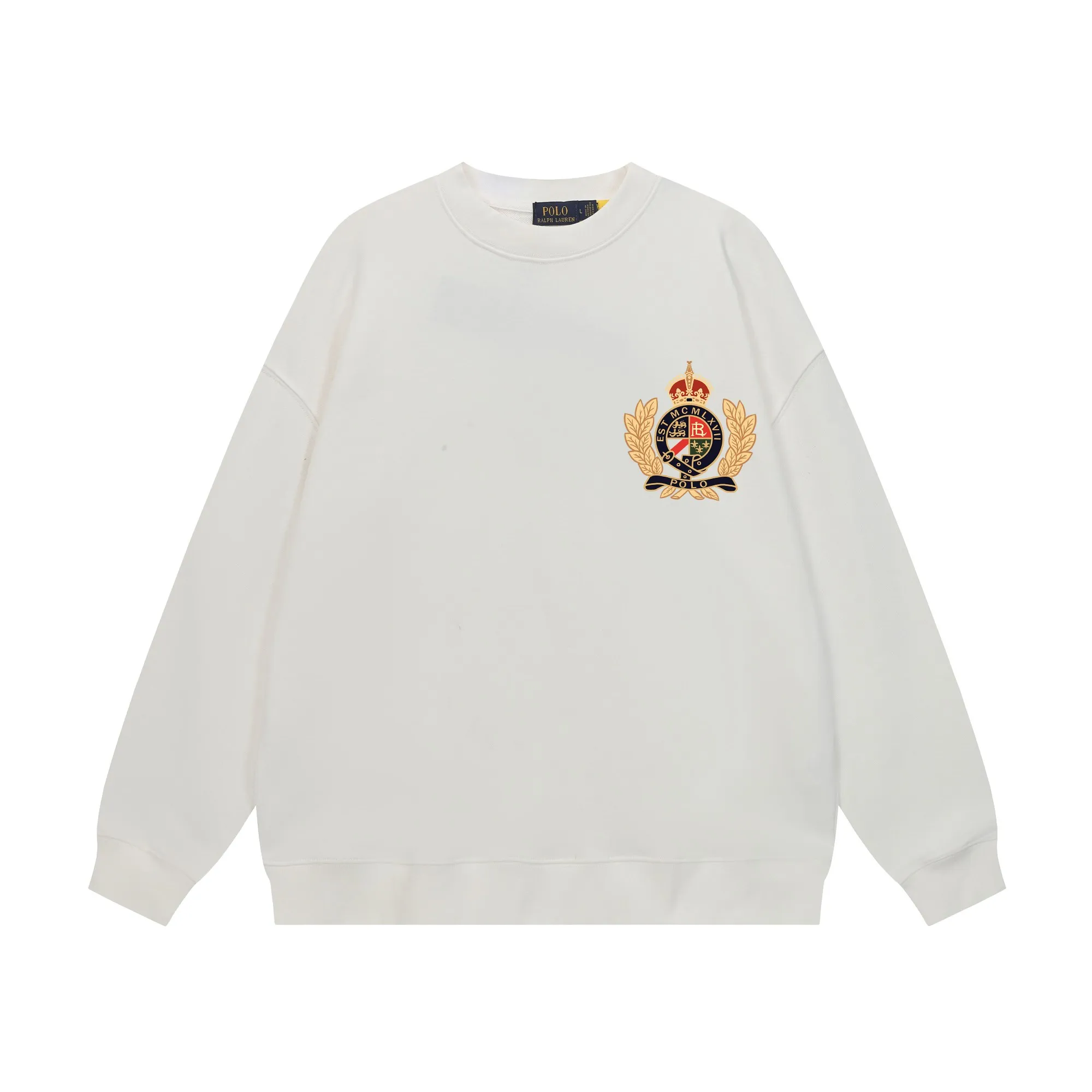 P200 Long-term stock] RalphLauren/Ralph Lauren 2025 autumn and winter new bear letter print 420g heavy large terry sweatshirt Ralph Lauren's age-reducing item, the coat fabric is made of 85% cotton ➕15% polyester, which not only retains the softness, comfort and breathability of cotton, but also adds the wear resistance and wrinkle resistance of polyester fiber, making the clothes more durable and easy to care for. Even in slightly cooler weather, you won't feel stuffy when wearing it. This kind of fabric has a natural crisp feel and is not easy to pill or deform. The bear on the chest is printed with English letters. It is full of color, full of three-dimensionality, and lifelike, adding a bit of liveliness and interest to the whole sweatshirt. There is no pressure to dress, regardless of age or gender. Complete accessories! Color: black, white, navy blue, light floral gray Size: M-L-XL-XXL